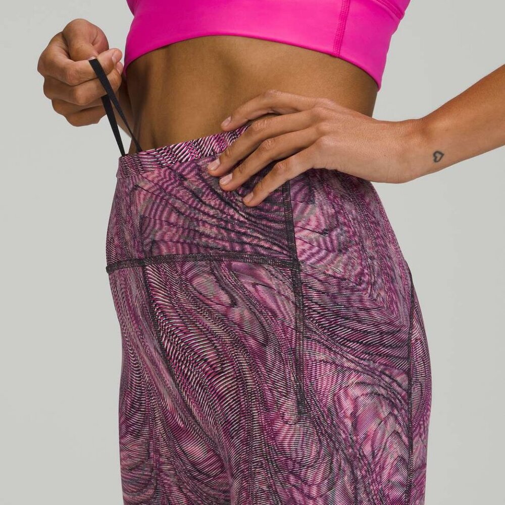 Lululemon Dimensional Sonic Pink Multi Swift Speed High-Rise Tight 28" 2 - Picture 4 of 4